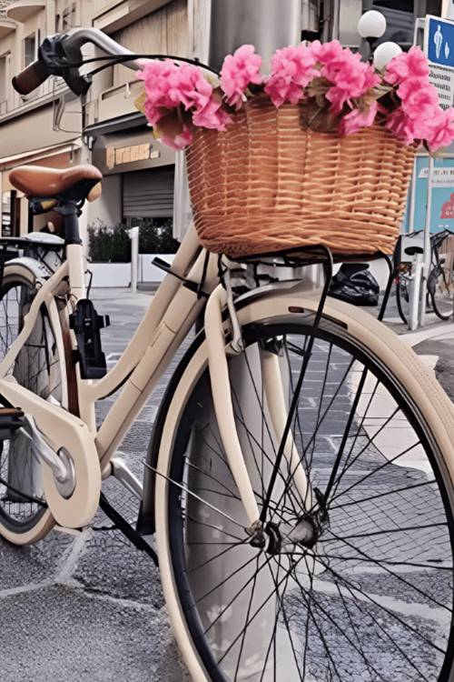bike with flowers